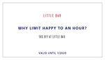 Little Bar 50% off Single Item  Card