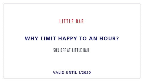 Little Bar 50% off Single Item  Card