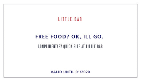 Little Bar Complimentary Quick Bite Card