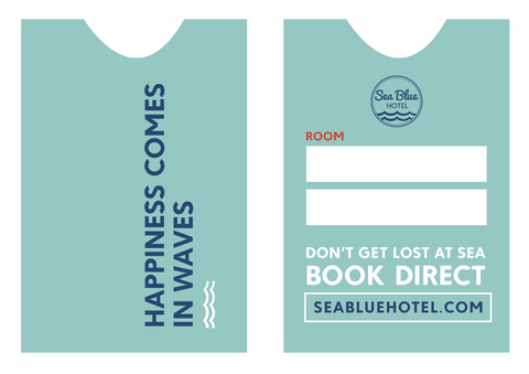 Sea Blue Key Card Sleeves