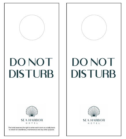 Sea Harbor Hotel Door Tags