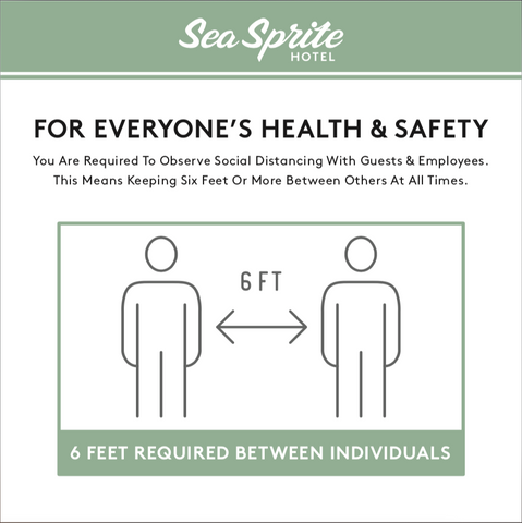 Sea Sprite Social Distancing Door Sign