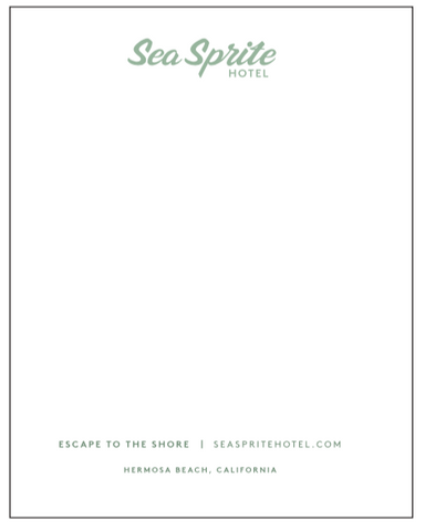 Sea Sprite Guestroom Notepads