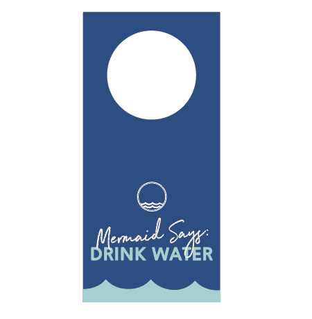 Sea Blue Water Bottle Tags