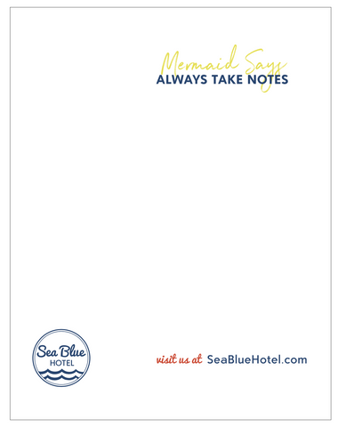 Sea Blue Note Pads